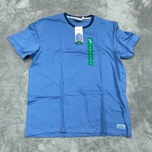 Scotch & Soda Mens XL Blue Textured Cotton T-Shirt a0343